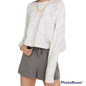 NWT Madewell Tie-Dye Crop Sweatshirt Tee size S